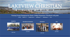 Desktop Screenshot of lakeviewchristianacademy.com
