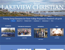 Tablet Screenshot of lakeviewchristianacademy.com